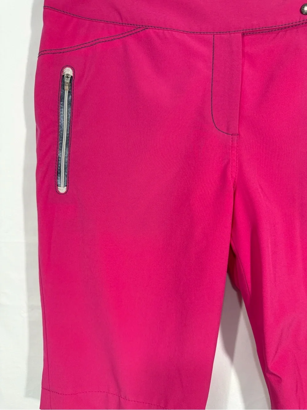 Women’s Hot Pink Bermuda Shorts with Zip Pockets